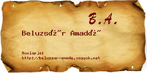 Beluzsár Amadé névjegykártya